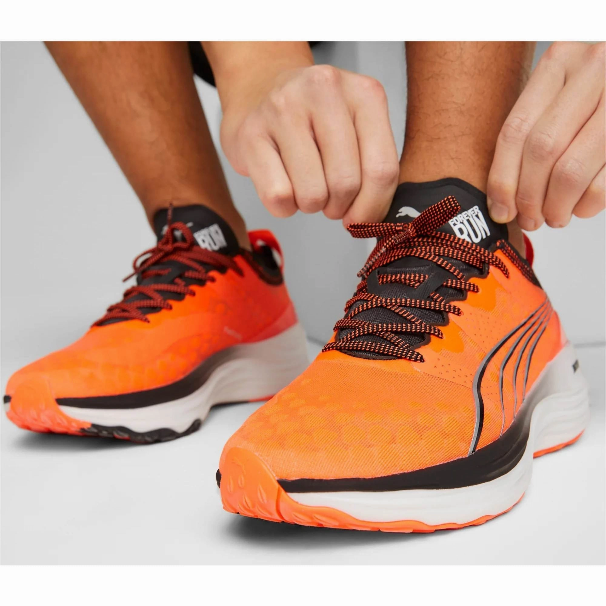 Puma ForeverRun Nitro Mens Running Shoes - Orange Stable Training Sneakers