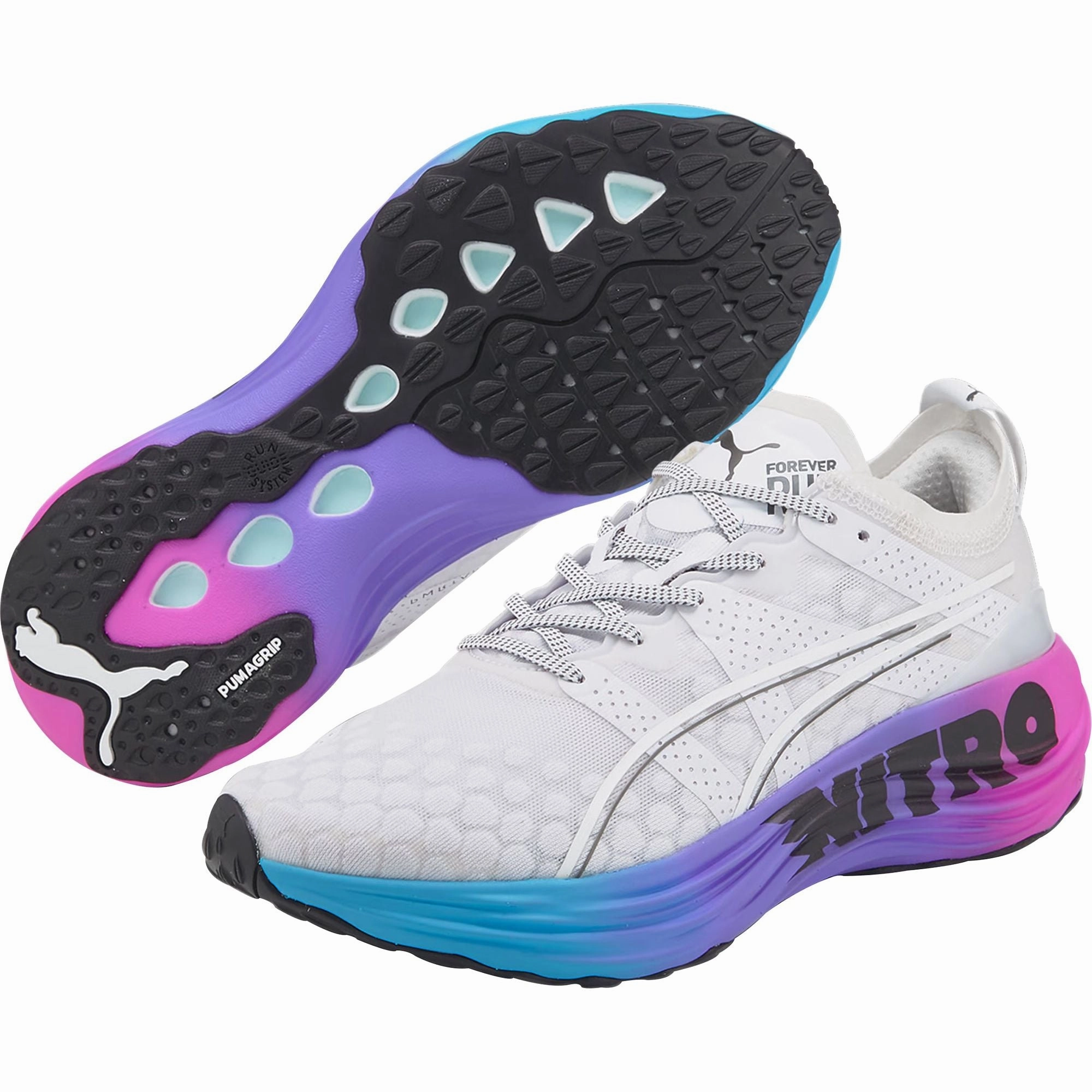 Puma ForeverRun Nitro Mens Running Shoes - White Stable Training Sneakers
