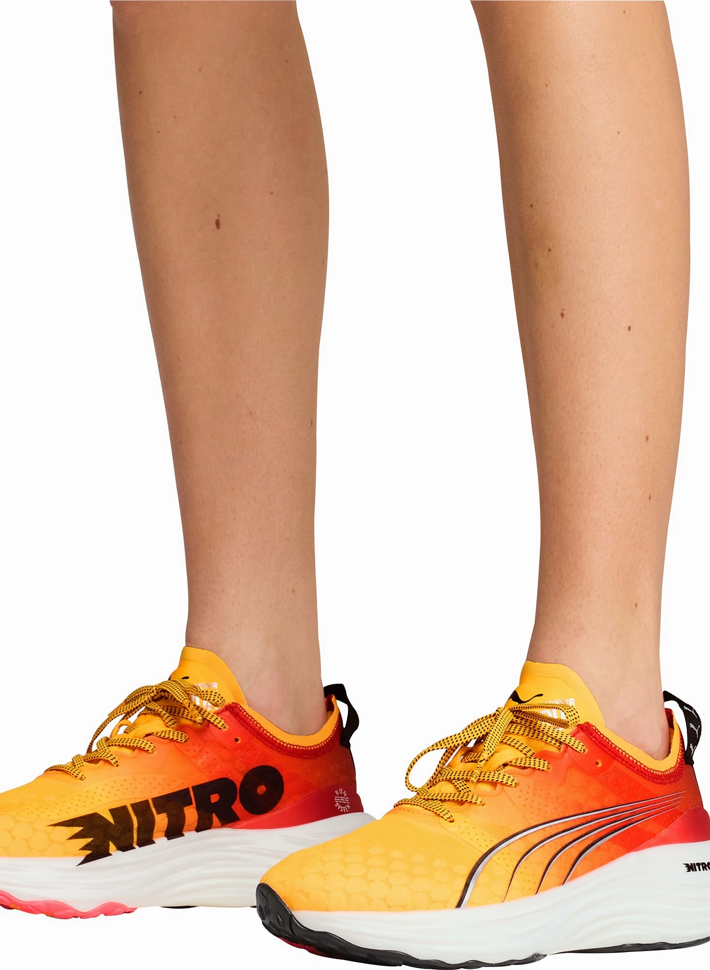 Puma ForeverRun Nitro Womens Running Shoes - Orange Stable Training Sneakers