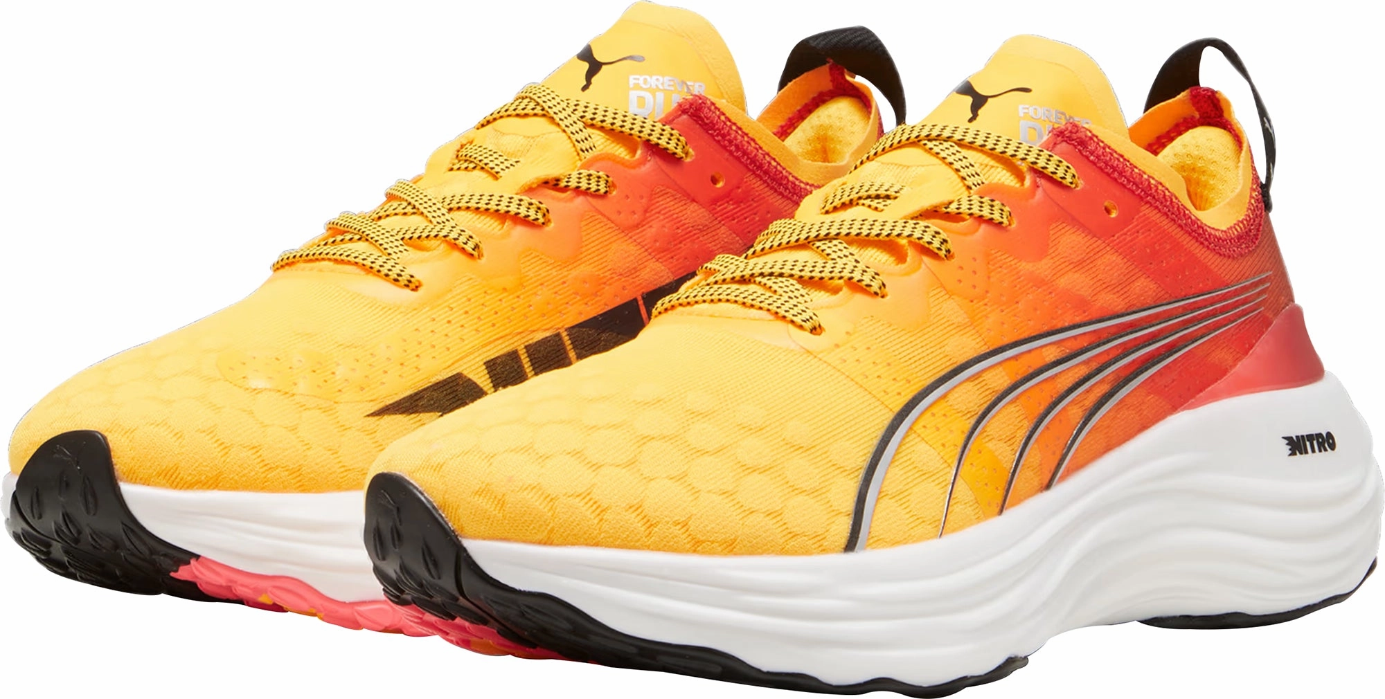 Puma ForeverRun Nitro Womens Running Shoes - Orange Stable Training Sneakers