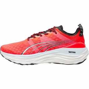 Puma ForeverRun Nitro Womens Running Shoes - Red Puma sport shoes with bold branding