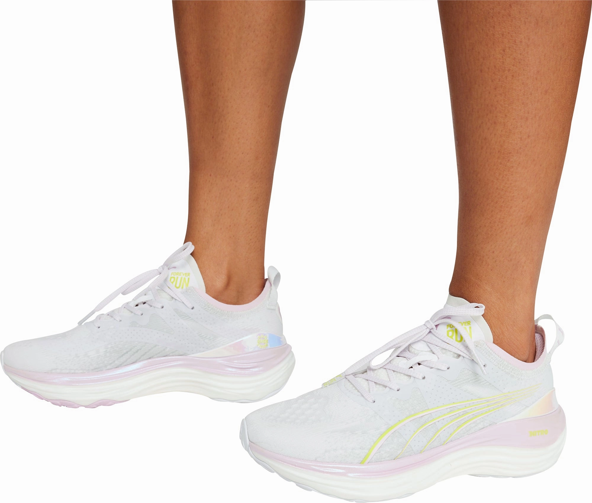 Puma ForeverRun Nitro Womens Running Shoes - White Stable Training Sneakers