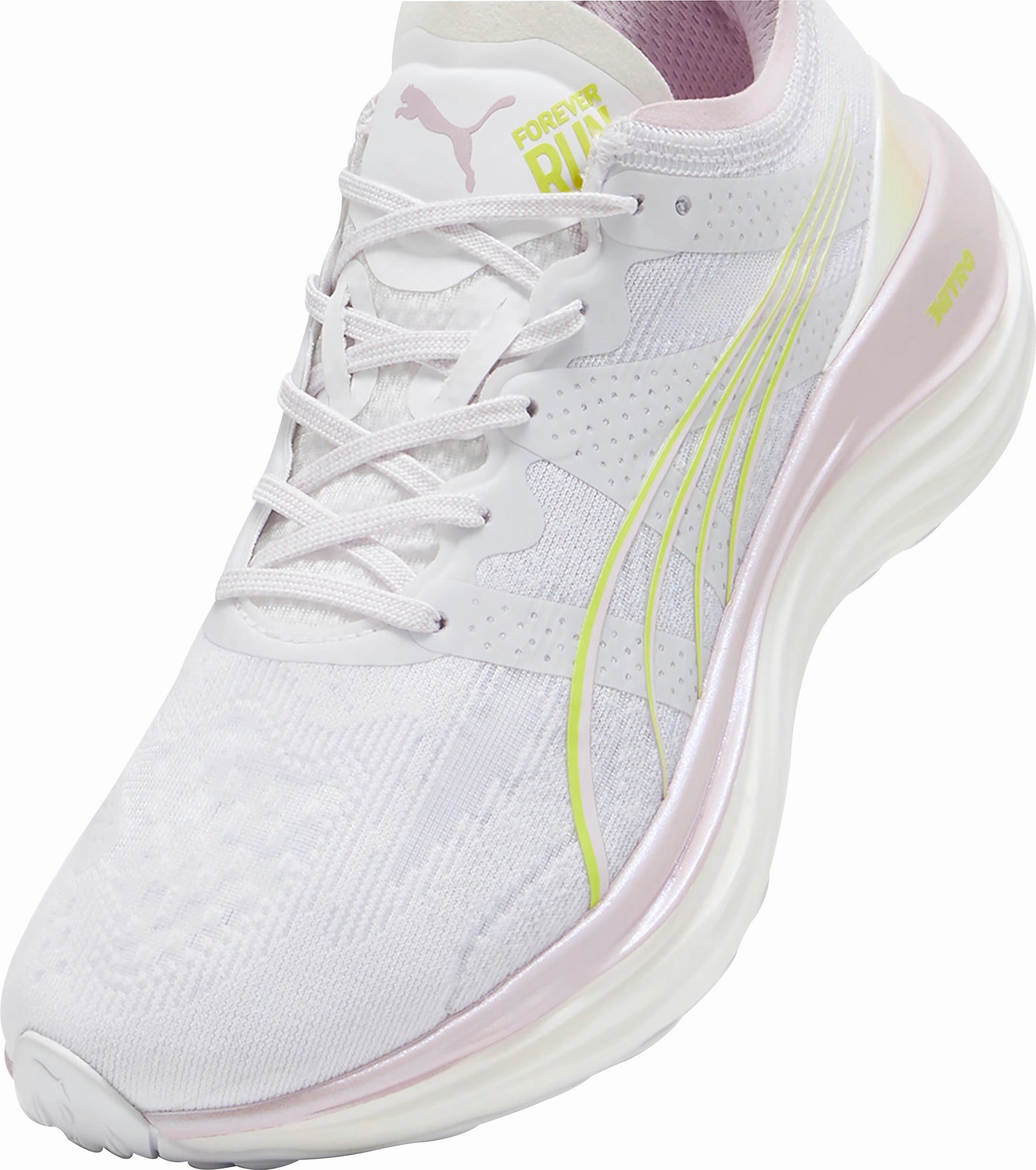 Puma ForeverRun Nitro Womens Running Shoes - White Stable Training Sneakers