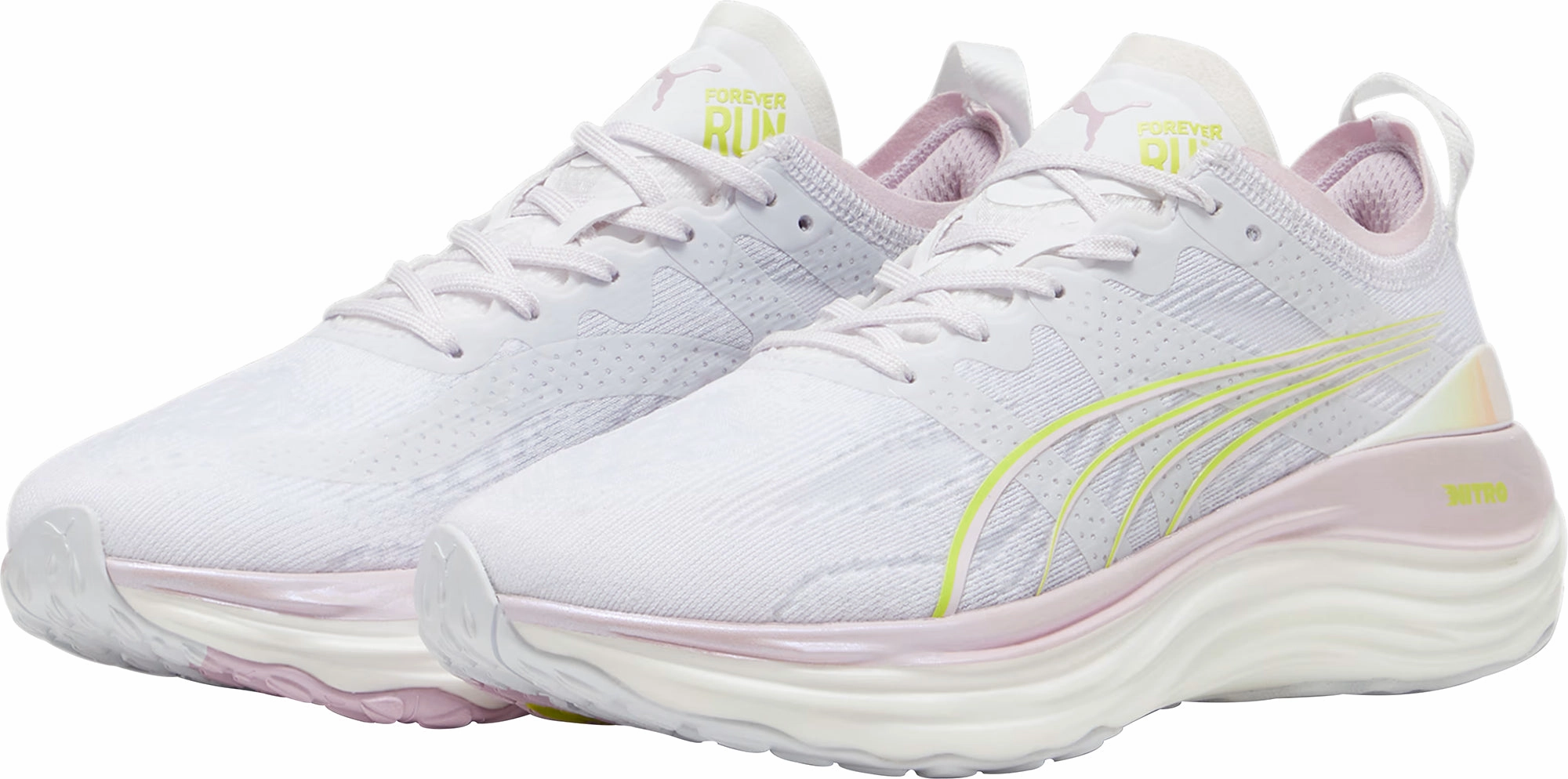 Puma ForeverRun Nitro Womens Running Shoes - White Stable Training Sneakers