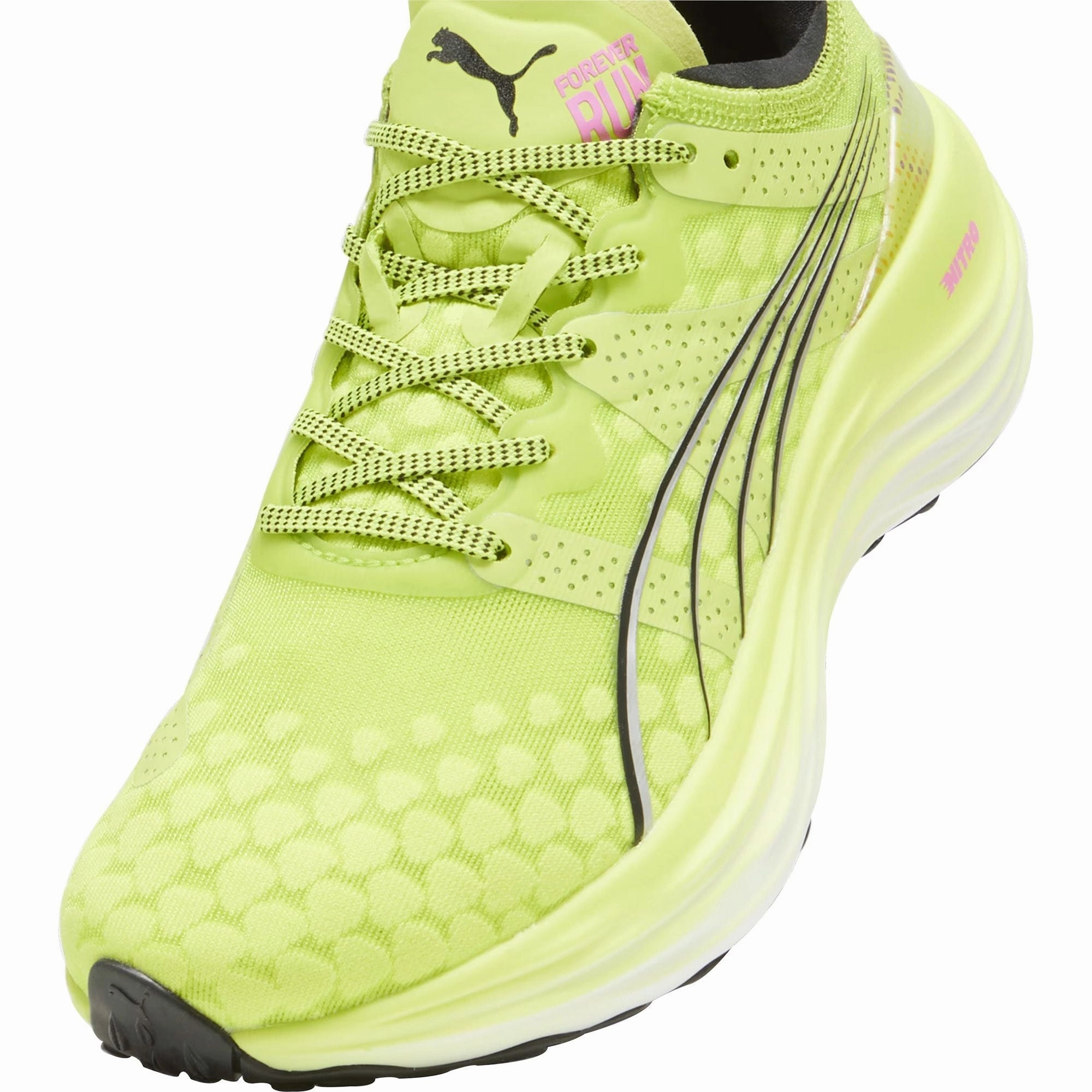 Puma ForeverRun Nitro Womens Running Shoes - Yellow Stable Training Sneakers