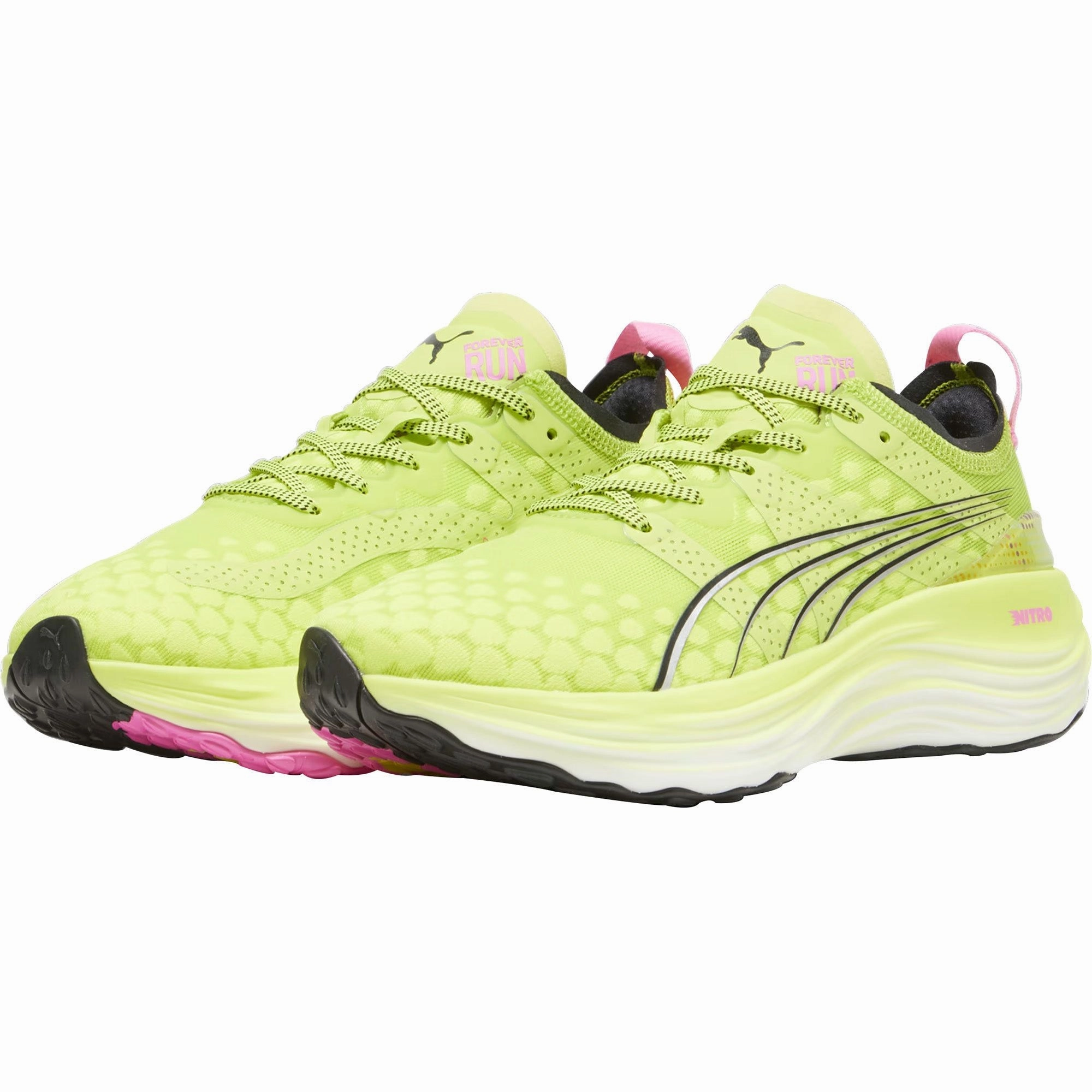 Puma ForeverRun Nitro Womens Running Shoes - Yellow Stable Training Sneakers
