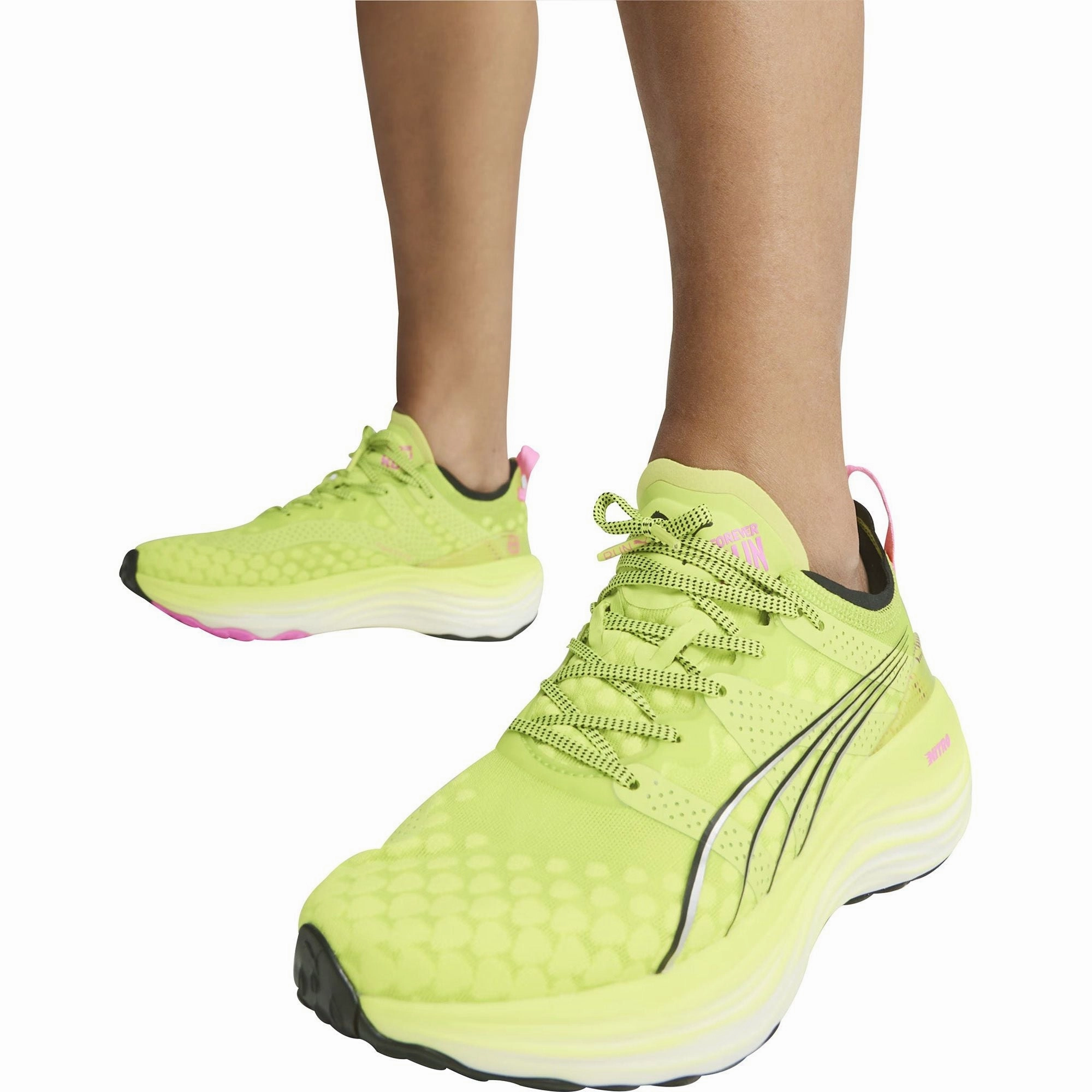 Puma ForeverRun Nitro Womens Running Shoes - Yellow Stable Training Sneakers