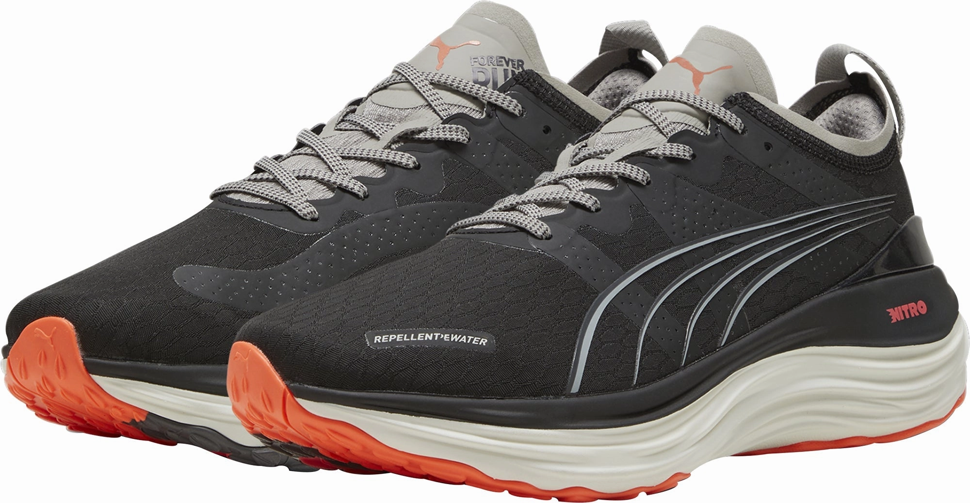 Puma ForeverRun Nitro WTR Mens Running Shoes - Black Stable Training Sneakers