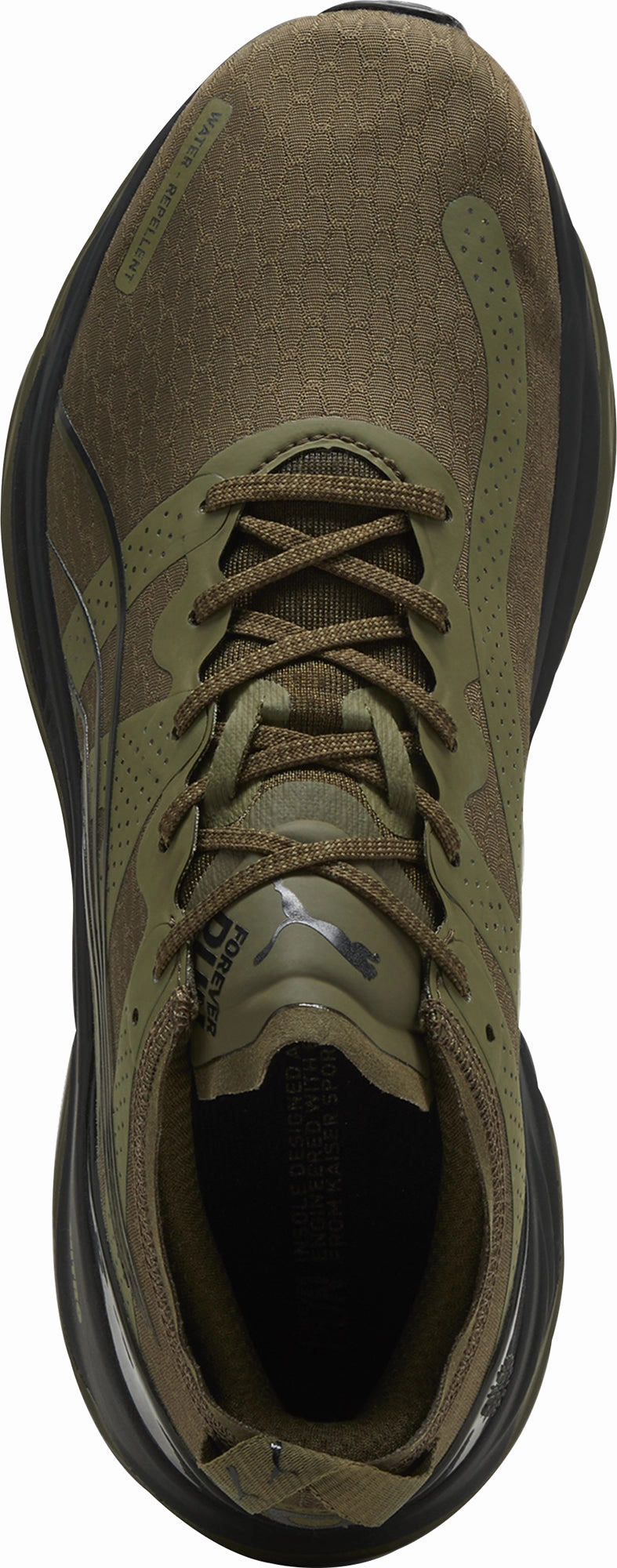 Puma ForeverRun Nitro WTR Mens Running Shoes - Green Stable Training Sneakers