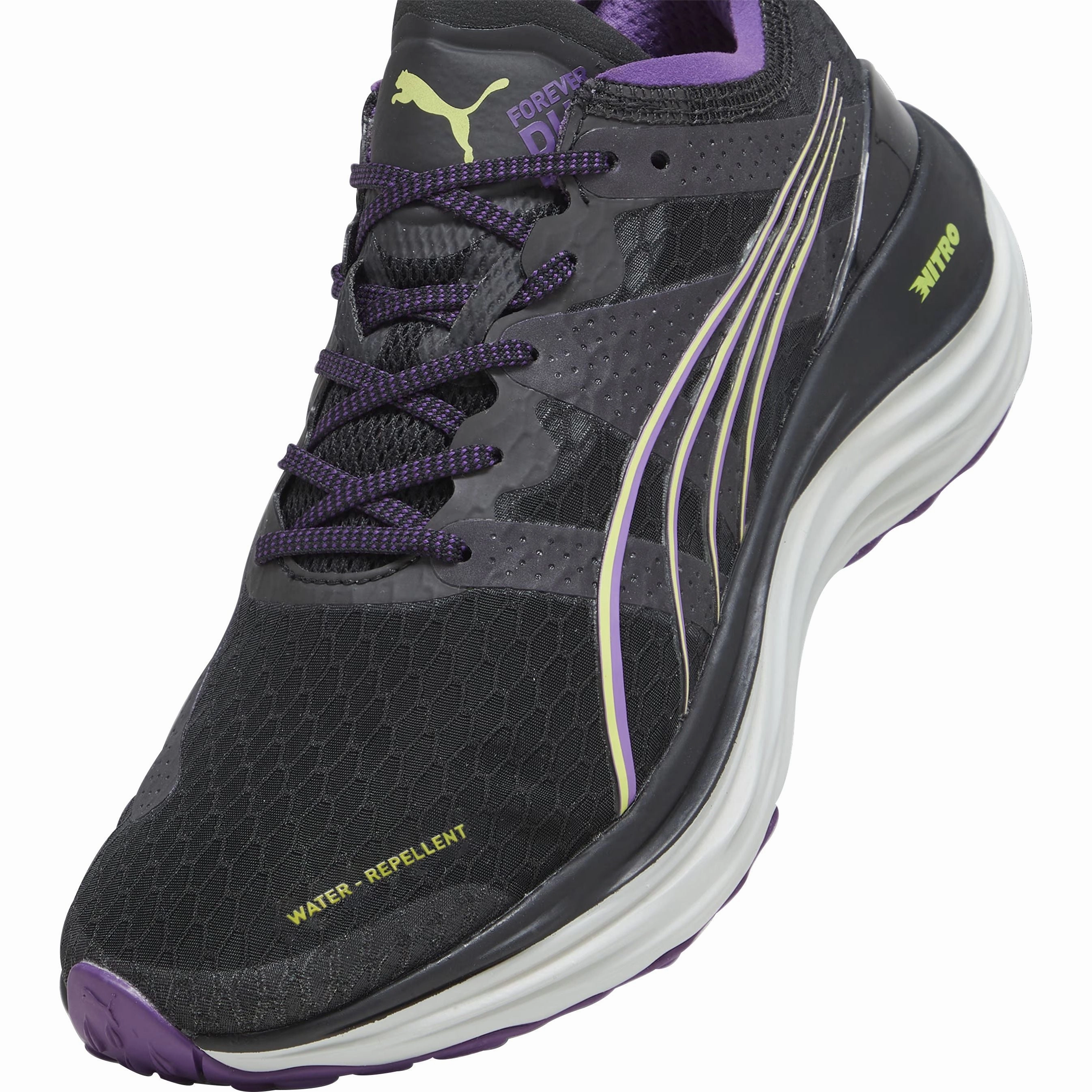 Puma ForeverRun Nitro WTR Womens Running Shoes - Black Stable Training Sneakers