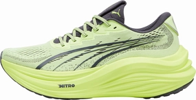 Puma MagMax Nitro Mens Running Shoes - Green Puma sport shoes with bold branding
