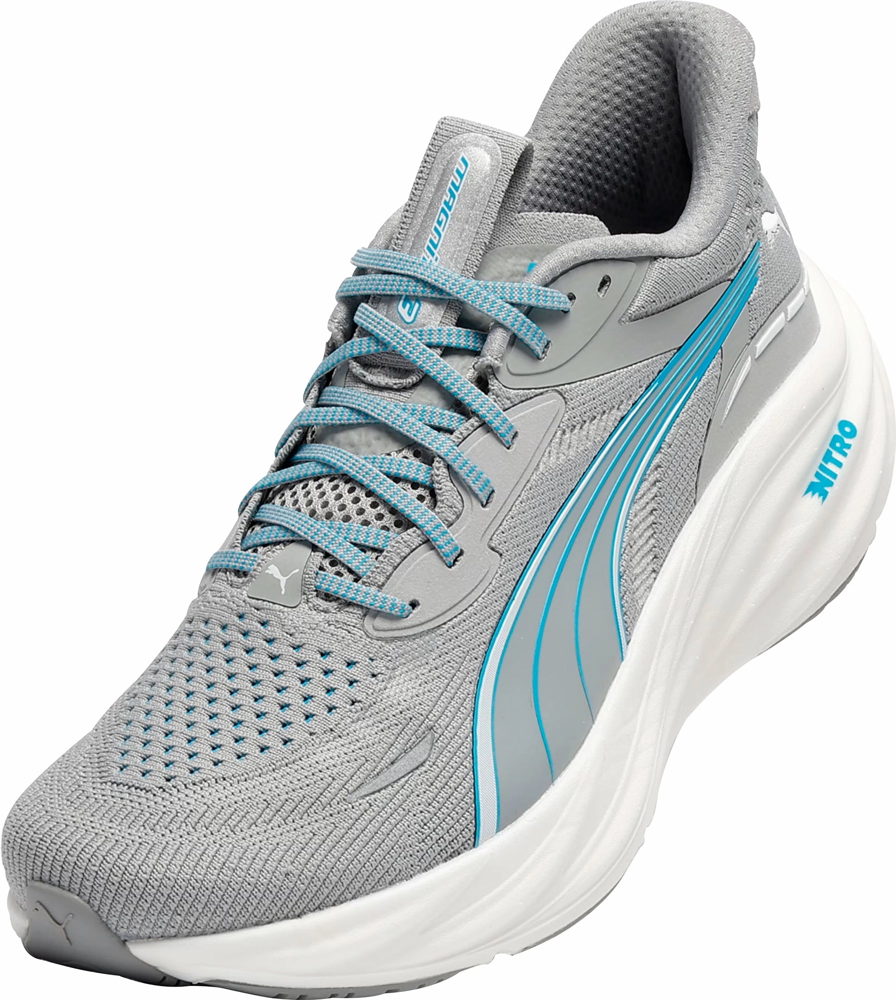Puma Magnify Nitro 3 Mens Running Shoes - Grey Max Comfort Trainers