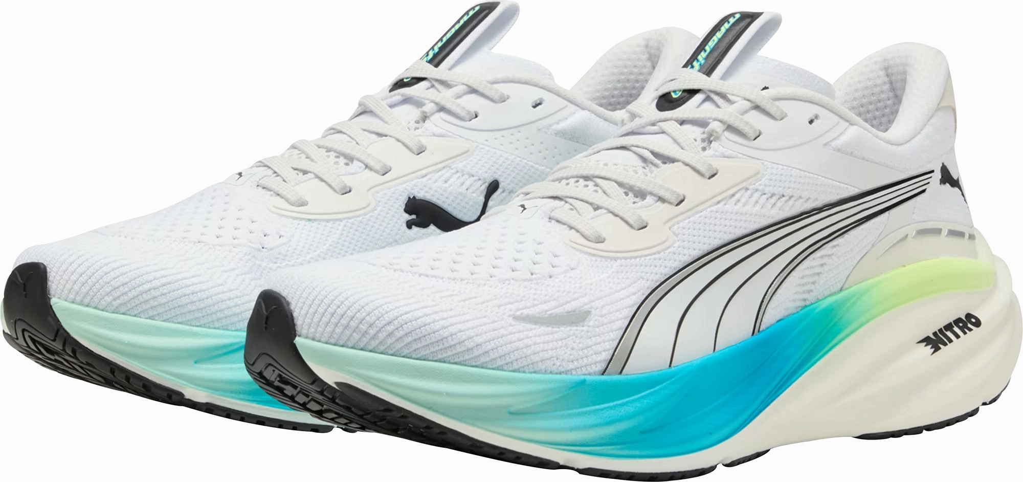 Puma Magnify Nitro 3 Mens Running Shoes - White Max Comfort Trainers