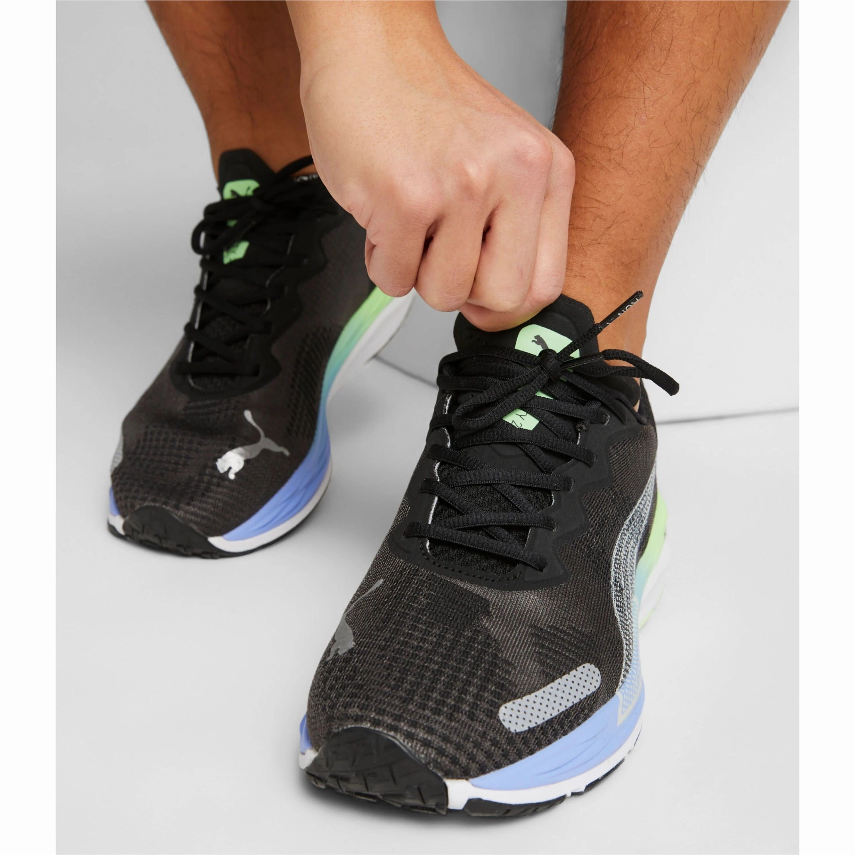 Puma Velocity Nitro 2 Fade Mens Running Shoes - Black Responsive Road Runners