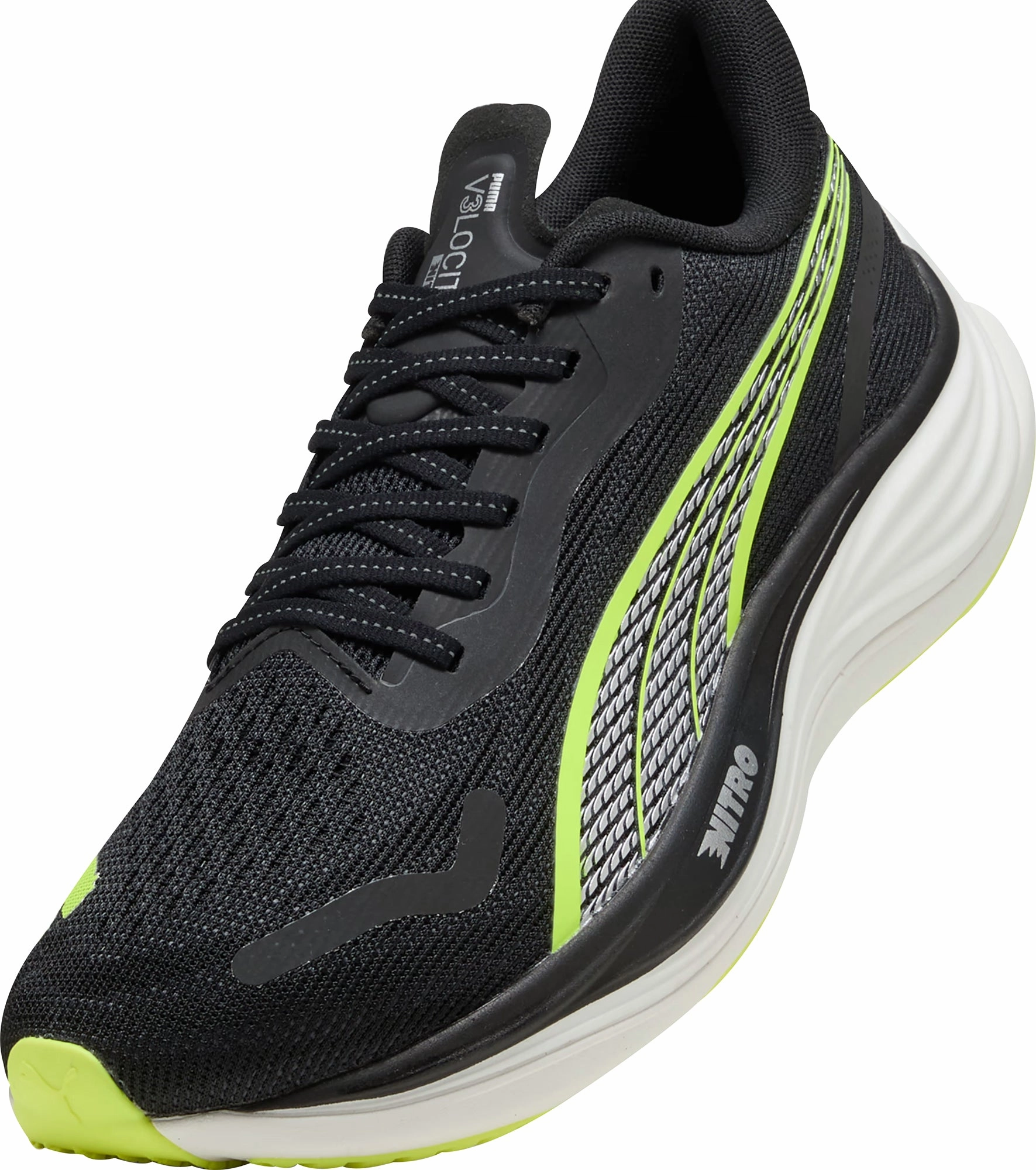 Puma Velocity Nitro 3 Mens Running Shoes - Black Responsive Road Runners