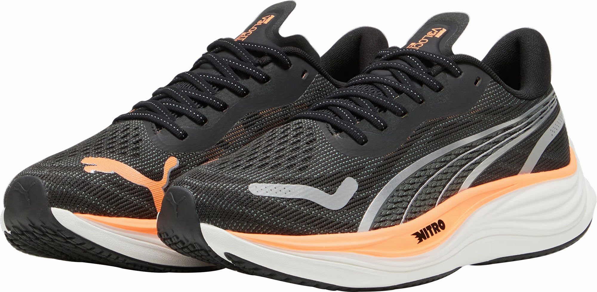 Puma Velocity Nitro 3 WIDE FIT Mens Running Shoes - Black Responsive Road Runners