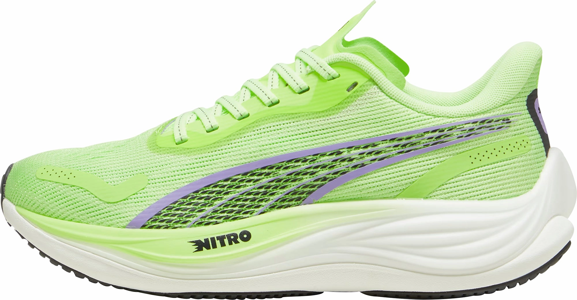 Puma Velocity Nitro 3 Womens Running Shoes - Green Puma sport shoes with bold branding