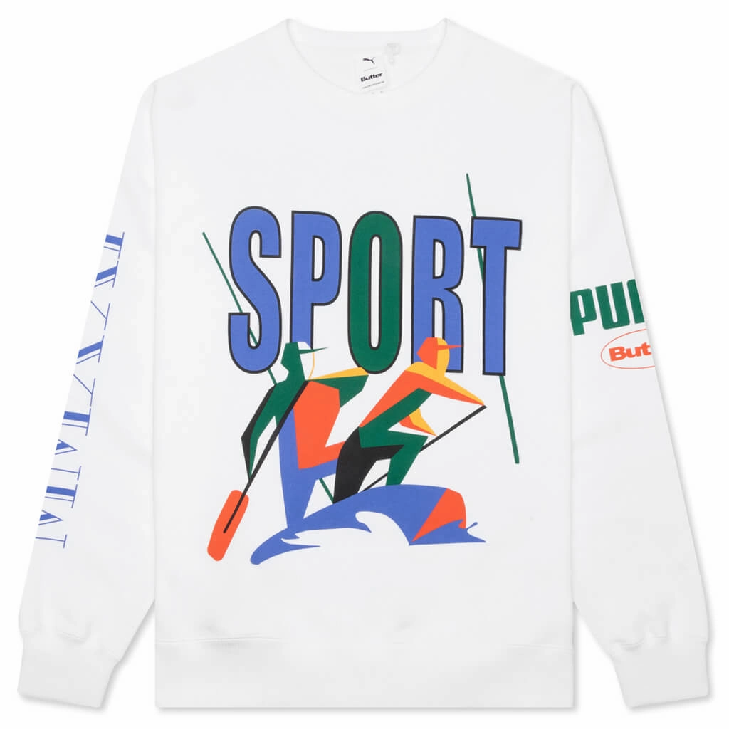 Puma x Butter Goods Crew - White Puma sneakers for casual streetwear