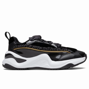 Puma x Charlotte Olympia Women's Rise Nu Trainers - Black Puma shoes with suede and modern shape