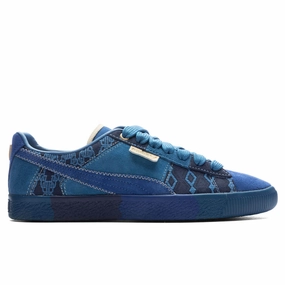 Puma x Dapper Dan Clyde Pre-Game Runway - Blazing Blue/Lake Blue Puma sneakers for casual streetwear