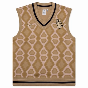 Puma x Dapper Dan Knitted Vest - Ginger Root Puma sneakers for casual streetwear