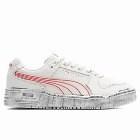 Puma x Feature Slipstream Lo - Vapor Gray/Pop Red Puma sneakers for casual streetwear