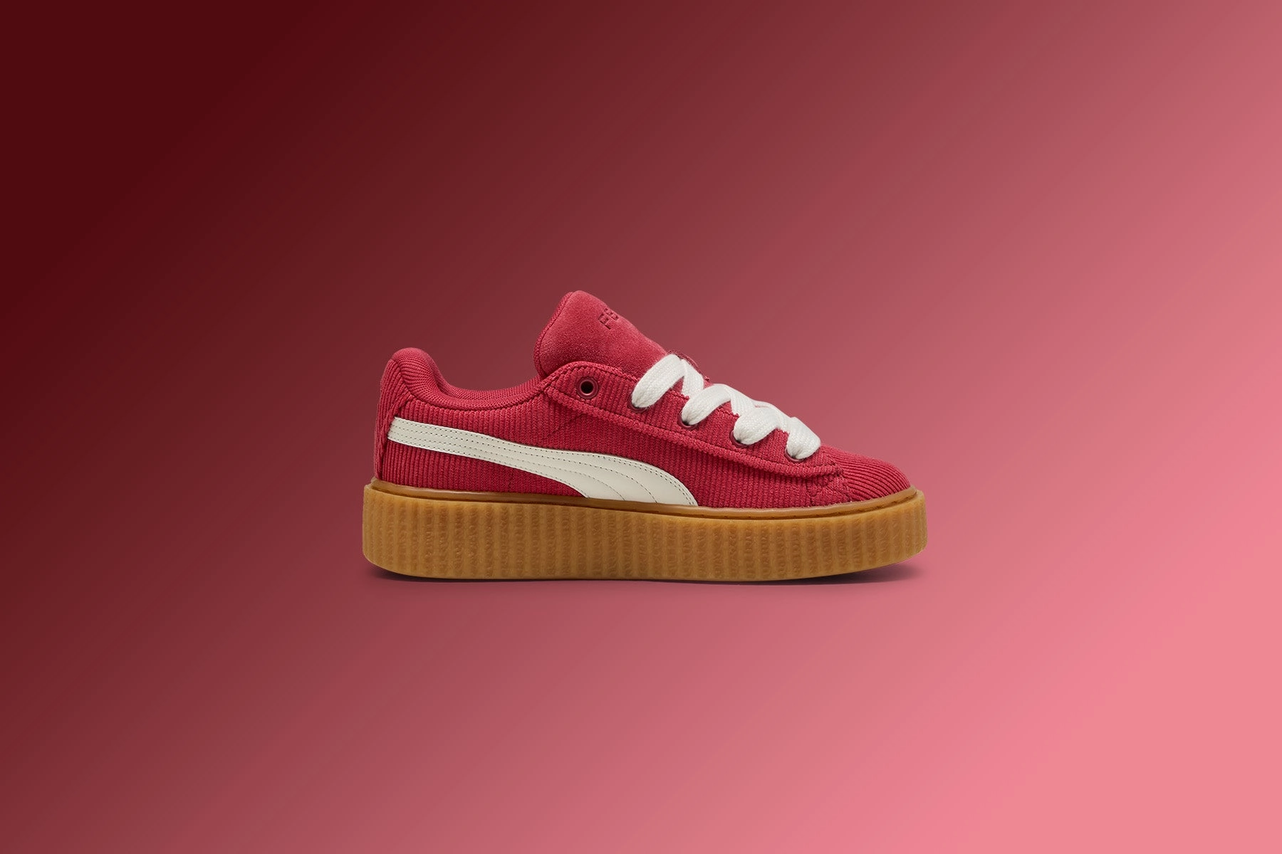 Puma x Fenty Creeper Phatty Corduroy (GS) - Club Red/Warm White/Gum Puma Everyday Style Shoes
