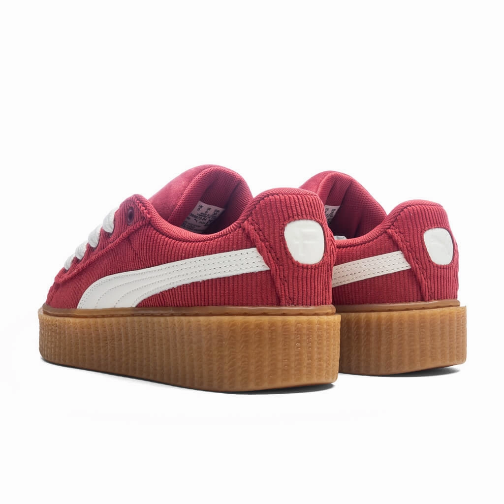 Puma x Fenty Creeper Phatty Corduroy (GS) - Club Red/Warm White/Gum Puma Everyday Style Shoes
