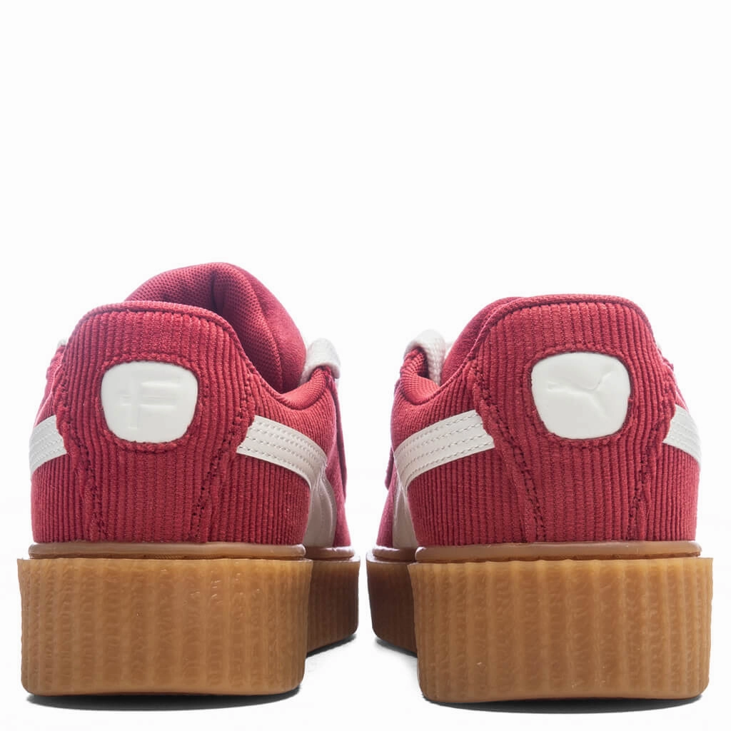 Puma x Fenty Women's Creeper Phatty Corduroy - Club Red/Warm White/Gum Puma Everyday Style Shoes
