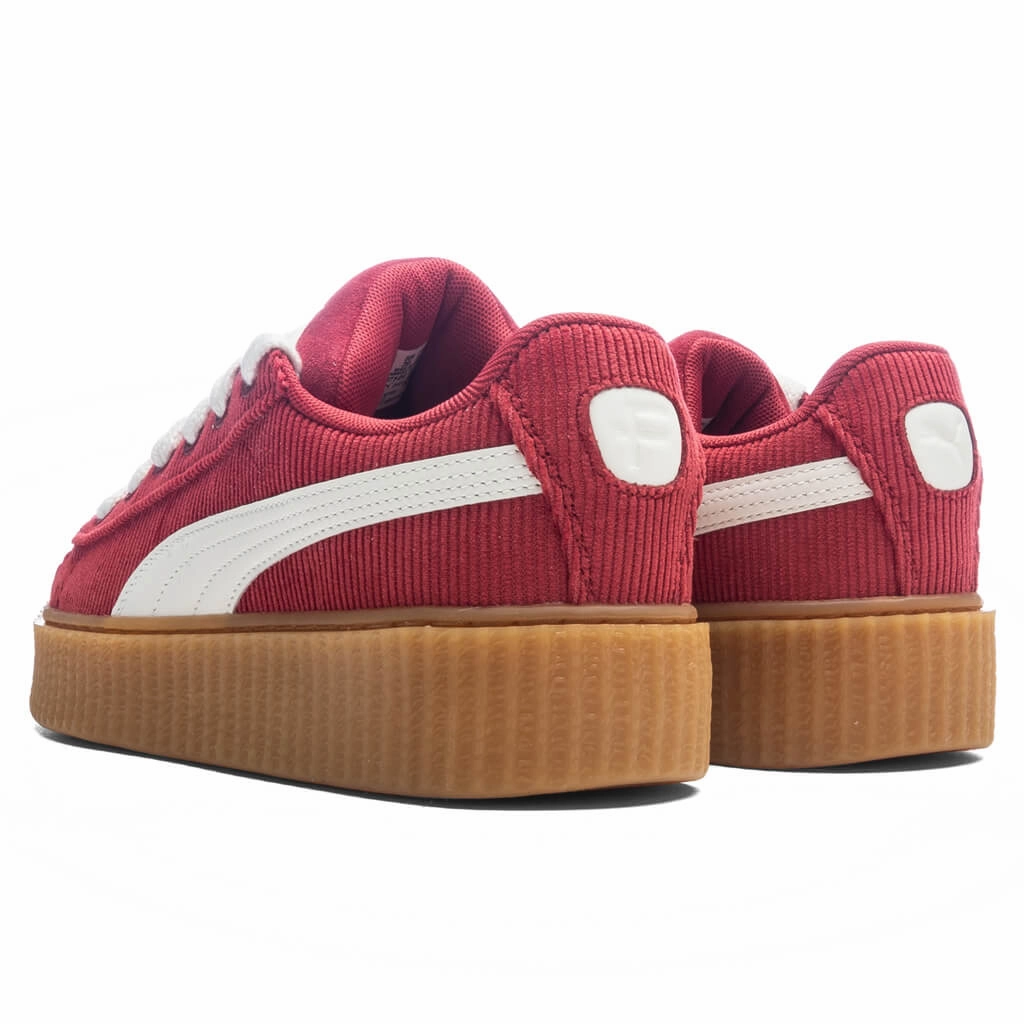 Puma x Fenty Women's Creeper Phatty Corduroy - Club Red/Warm White/Gum Puma Everyday Style Shoes