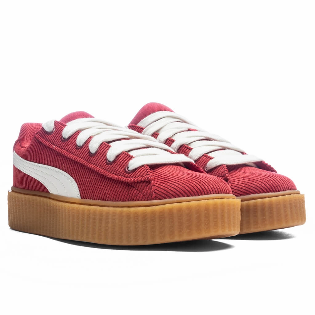 Puma x Fenty Women's Creeper Phatty Corduroy - Club Red/Warm White/Gum Puma Everyday Style Shoes