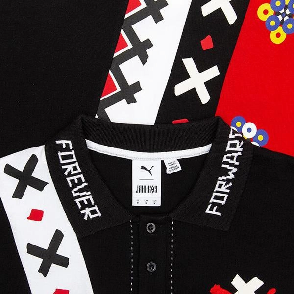 Puma x Jahnkoy AOP Polo - High Risk Red Puma Stripe Logo Trainers
