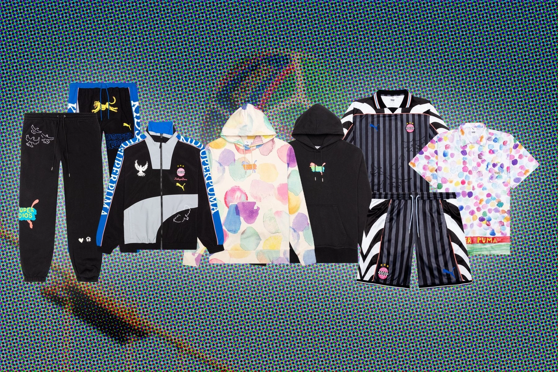 Puma x KidSuper AOP Shirt - White Puma Stripe Logo Trainers