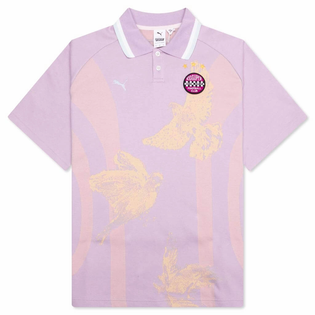 Puma x Kidsuper Knitted Jersey - Vivid Violet Puma sneakers for casual streetwear