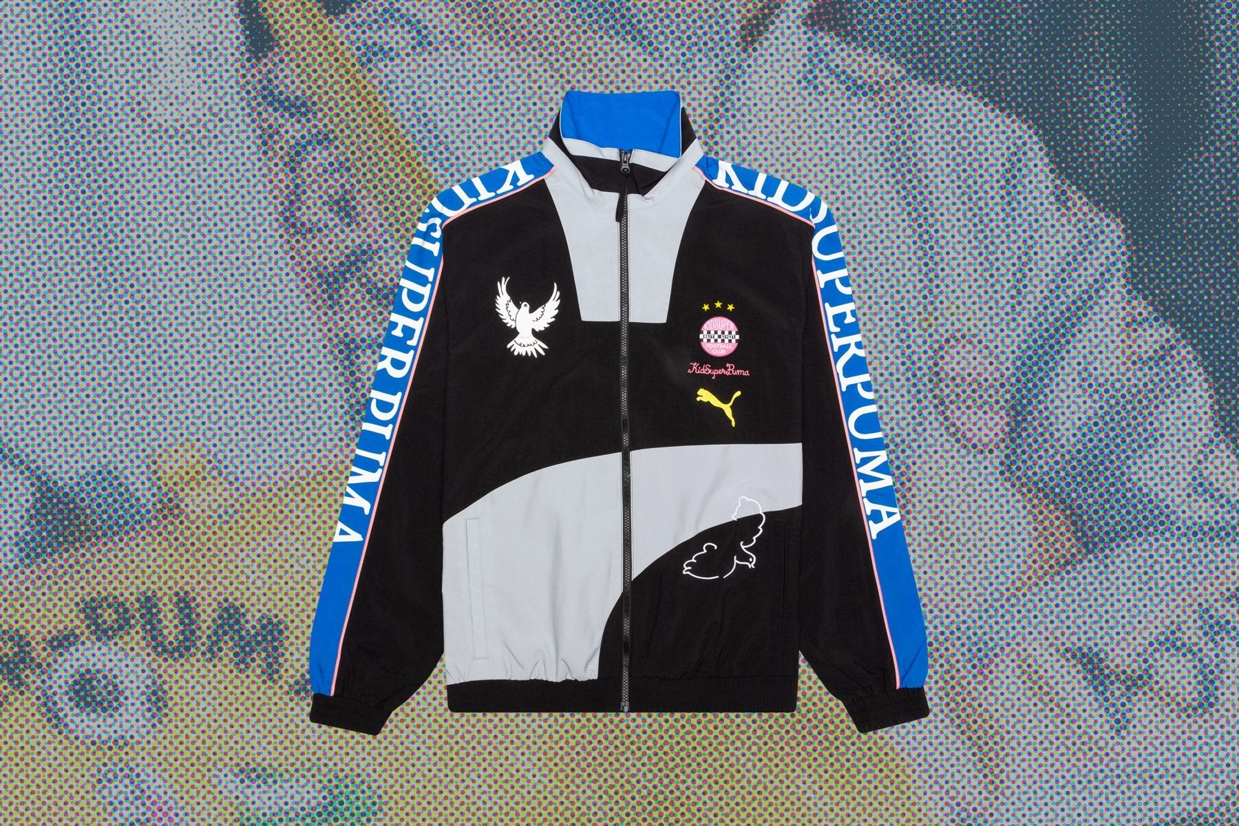 Puma x KidSuper Studios Track Jacket - Black Puma Stripe Logo Trainers