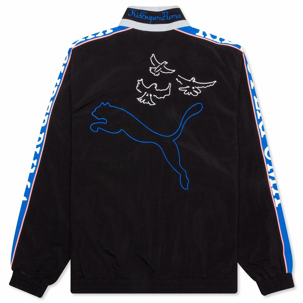 Puma x KidSuper Studios Track Jacket - Black Puma Stripe Logo Trainers