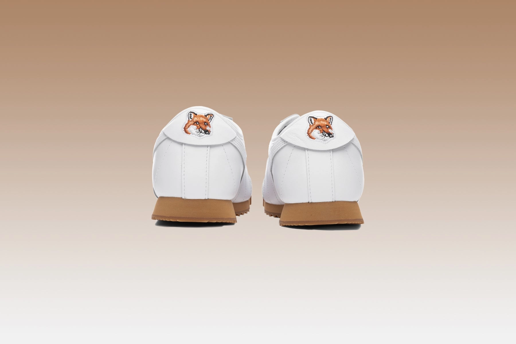Puma x Maison Kitsune Roma - White Puma Stripe Logo Trainers
