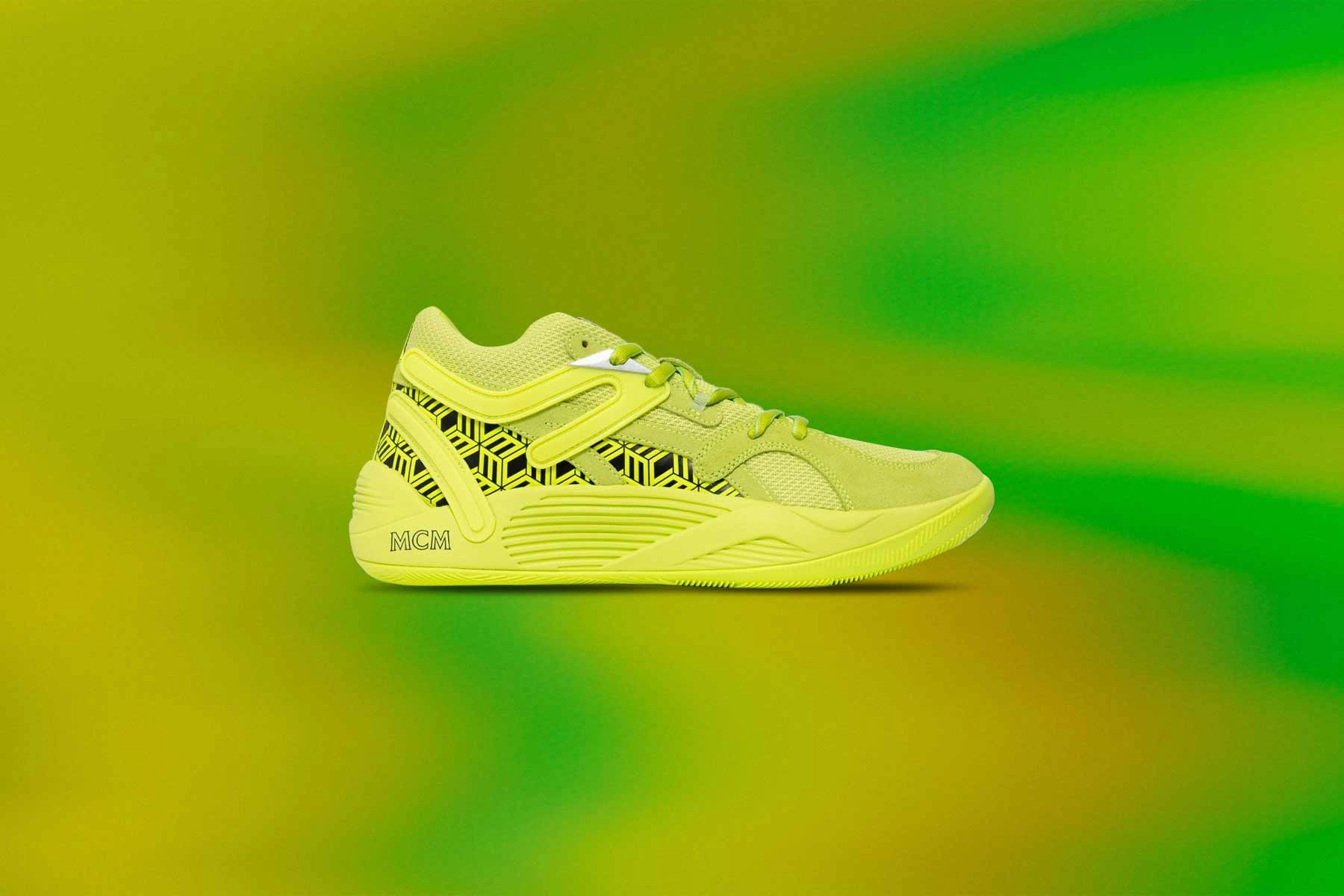 Puma x MCM TRC Blaze Court - Acid Lime/Black Puma Everyday Style Shoes
