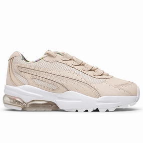 Puma x Tabitha Simmons Women's Cell Stellar - Pastel Parchment Puma trainers with bold stripe logo