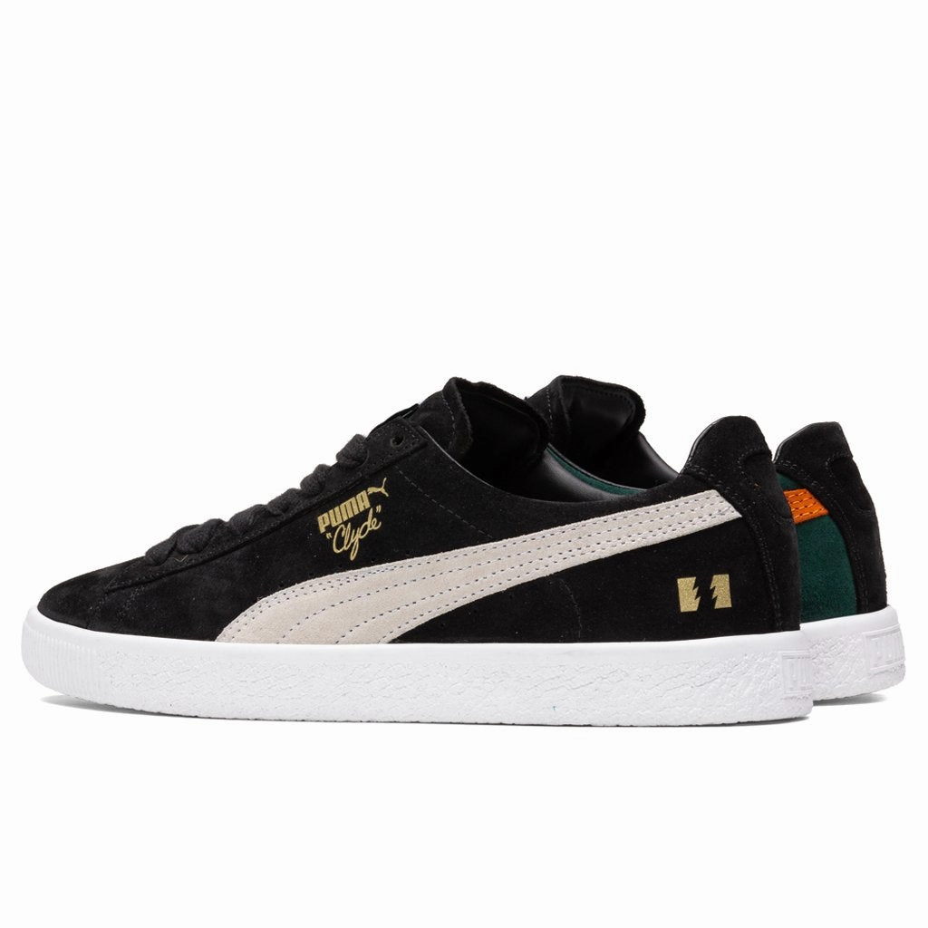 Puma x The Hundreds Clyde - Black/White Puma Stripe Logo Trainers