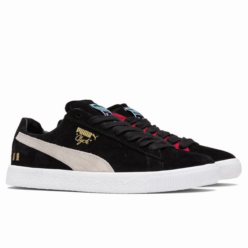 Puma x The Hundreds Clyde - Black/White Puma Stripe Logo Trainers