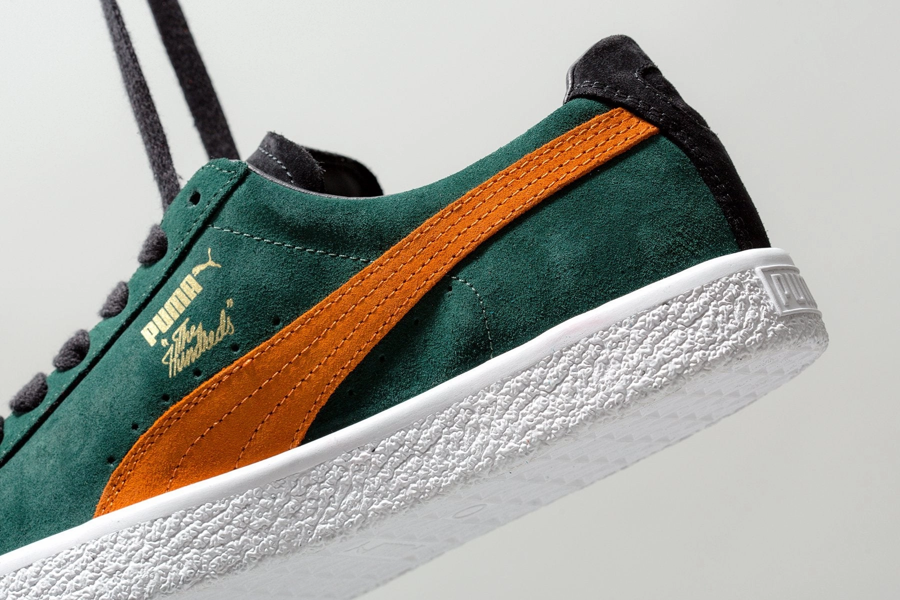 Puma x The Hundreds Clyde - Black/White Puma Stripe Logo Trainers