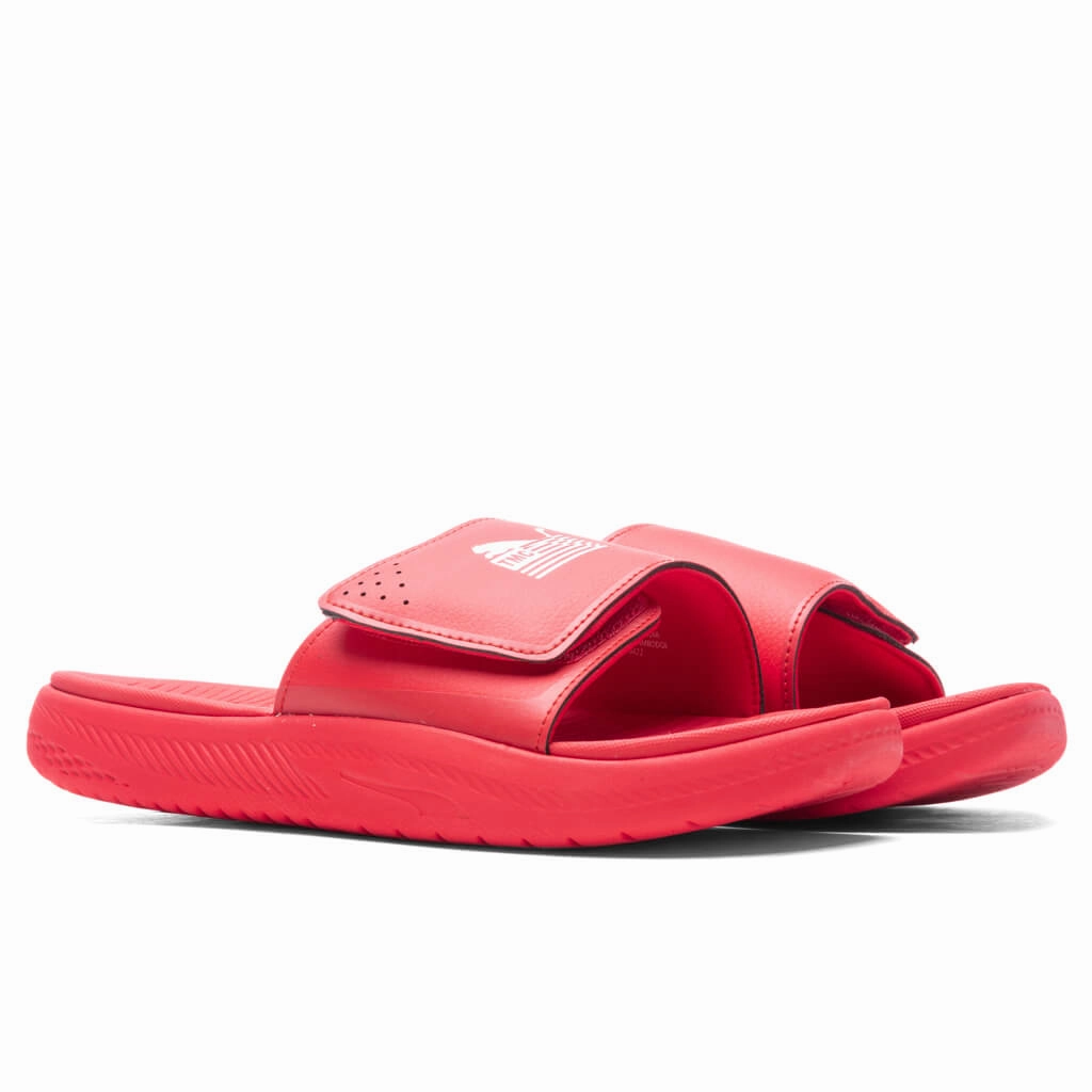 Puma x TMC SoftRide Slides - High Risk Red/White Puma Everyday Style Shoes