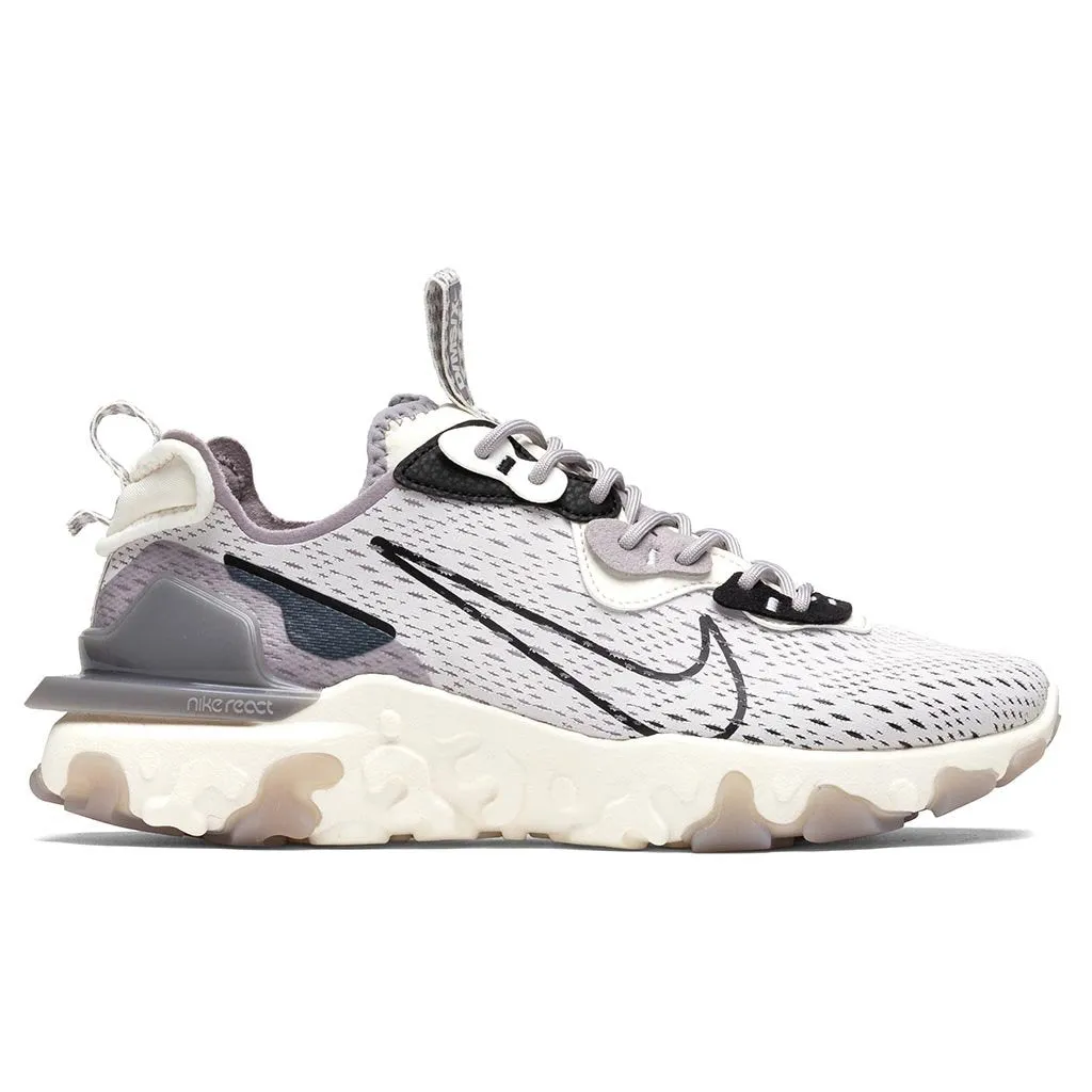 React Vision - Vast Grey/Black Nike shoes with cushioned air sole