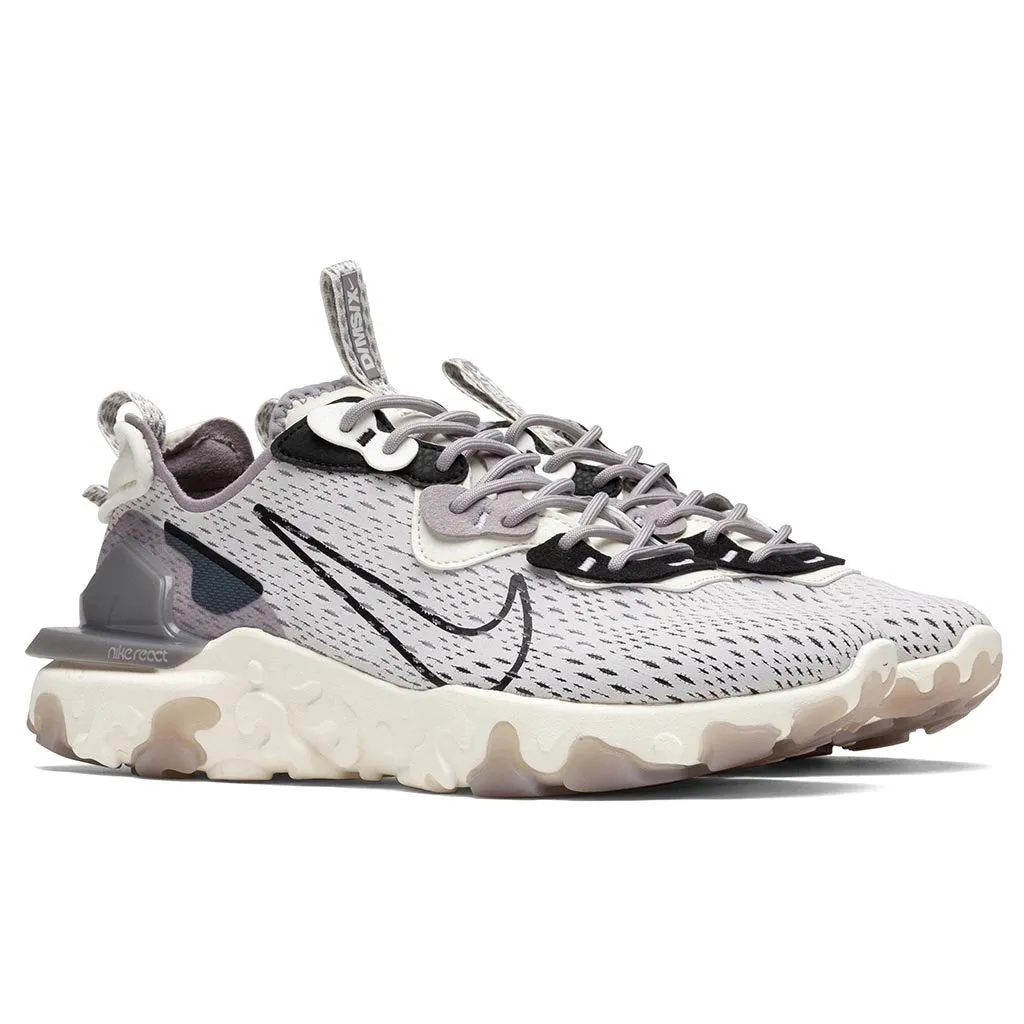 React Vision - Vast Grey/Black Nike Cushioned Mesh Sneakers