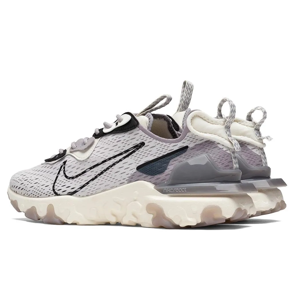 React Vision - Vast Grey/Black Nike Cushioned Mesh Sneakers