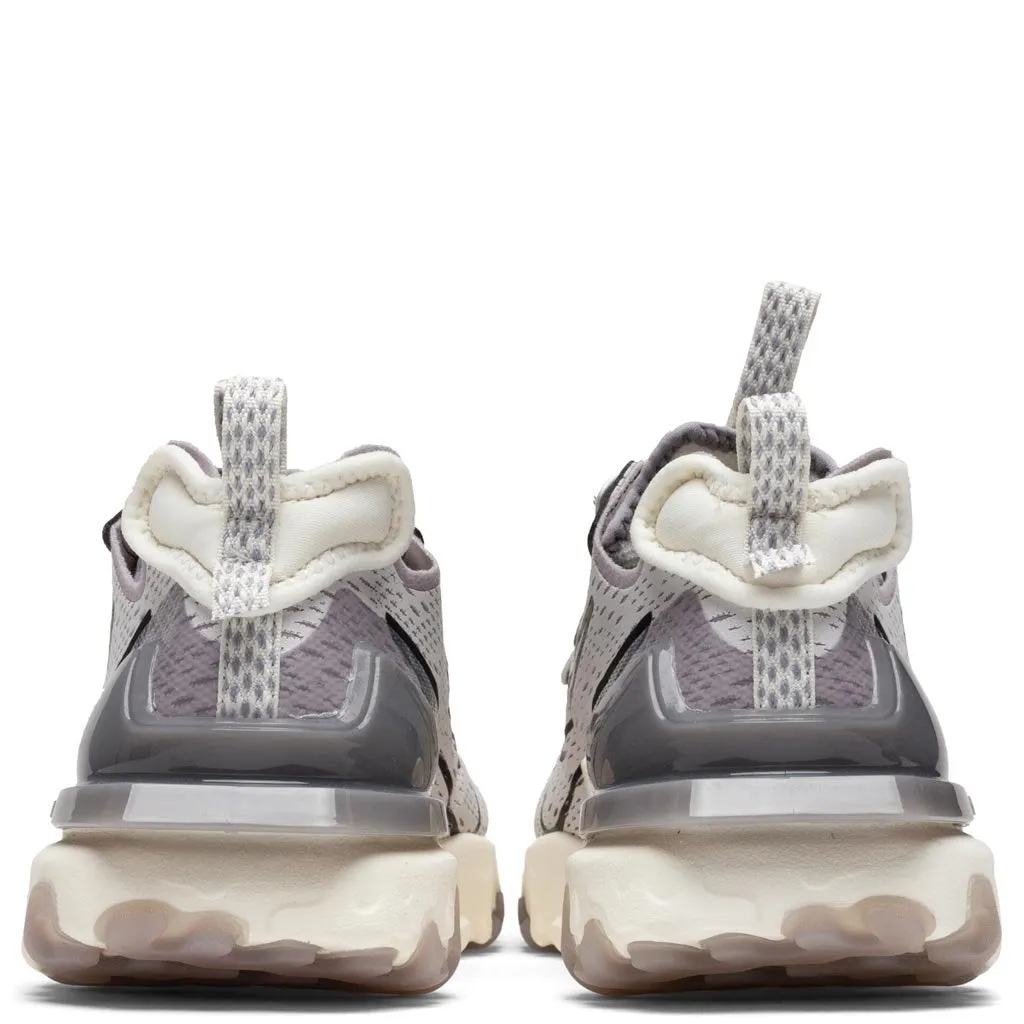 React Vision - Vast Grey/Black Nike Cushioned Mesh Sneakers