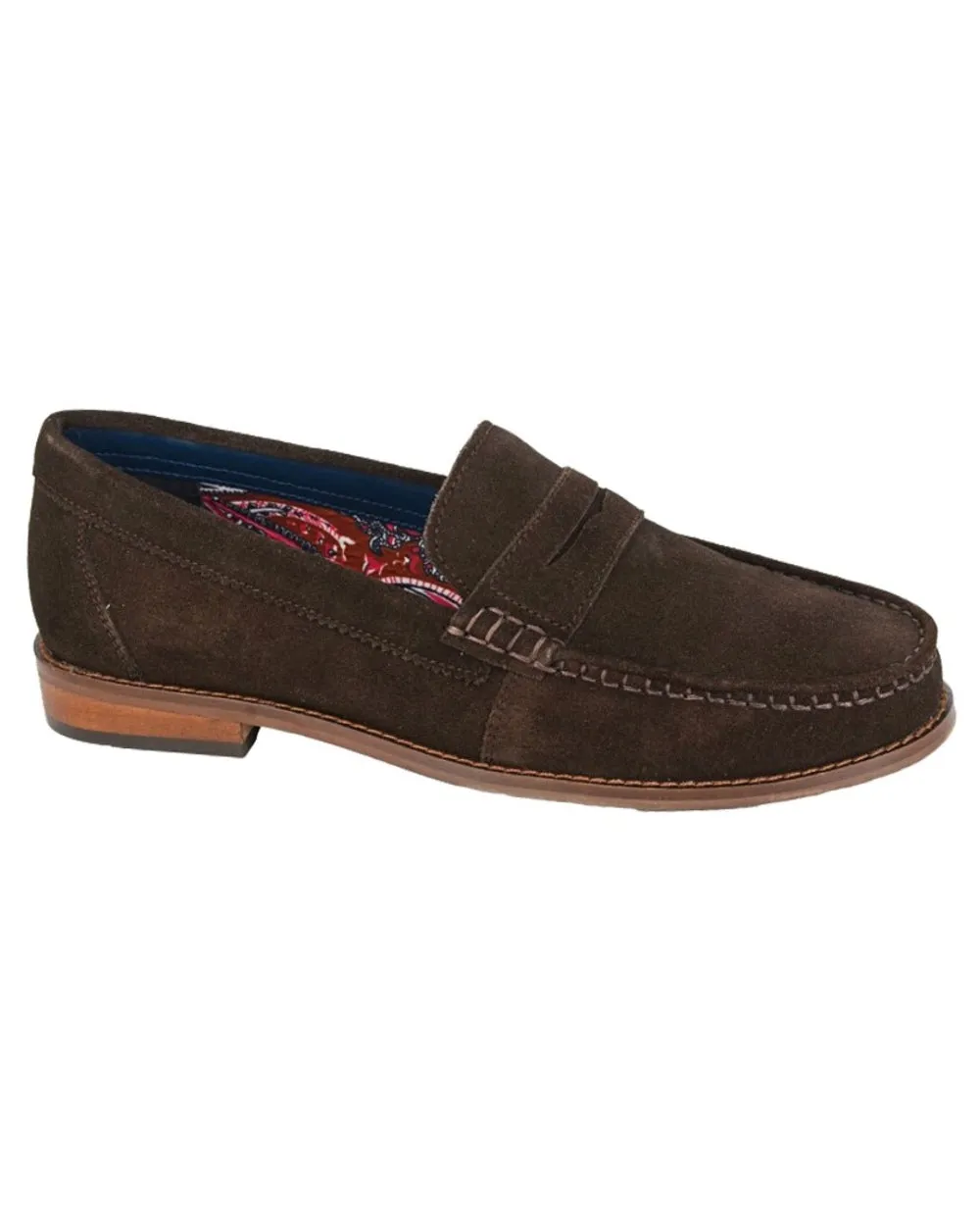 Roamers Mens Slip On Casual Suede Loafer Roamers Shoes
