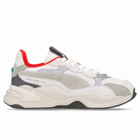 RS-2K Attempt - Vaporous Grey/Silver Puma trainers with bold stripe logo