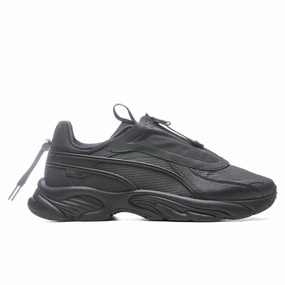 RS-Connect AD4PT - Black Puma shoes with suede and modern shape